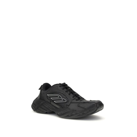 Balenciaga Black Calf Leather Bos Taurus Athletic Sneakers