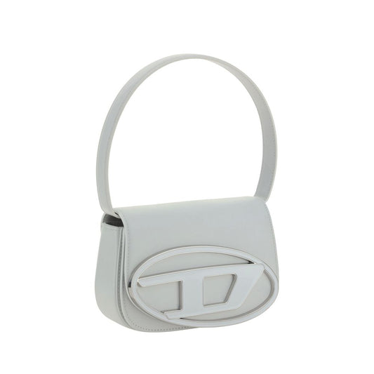Diesel White Calf Leather Bos Taurus Shoulder Bag