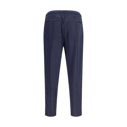 Brunello Cucinelli Blue Cashmere Athletic Pants