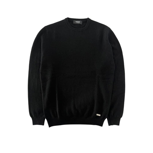 Baldinini Trend Black Cashmere Men Sweater