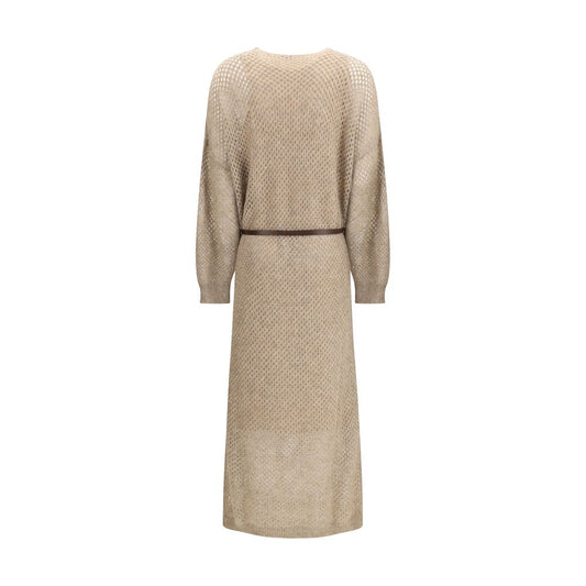 Brunello Cucinelli Beige Mohair Casual Dress