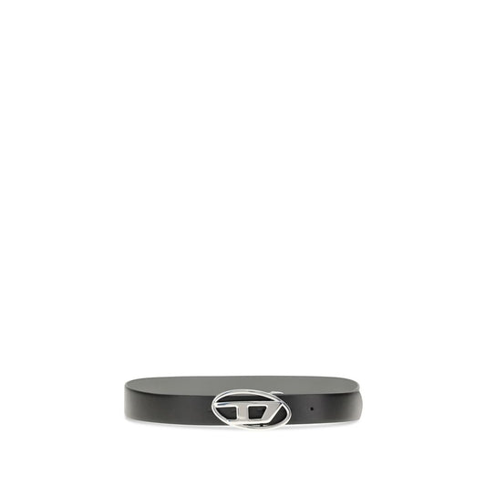Diesel Black Calf Leather Bos Taurus Regular Belt