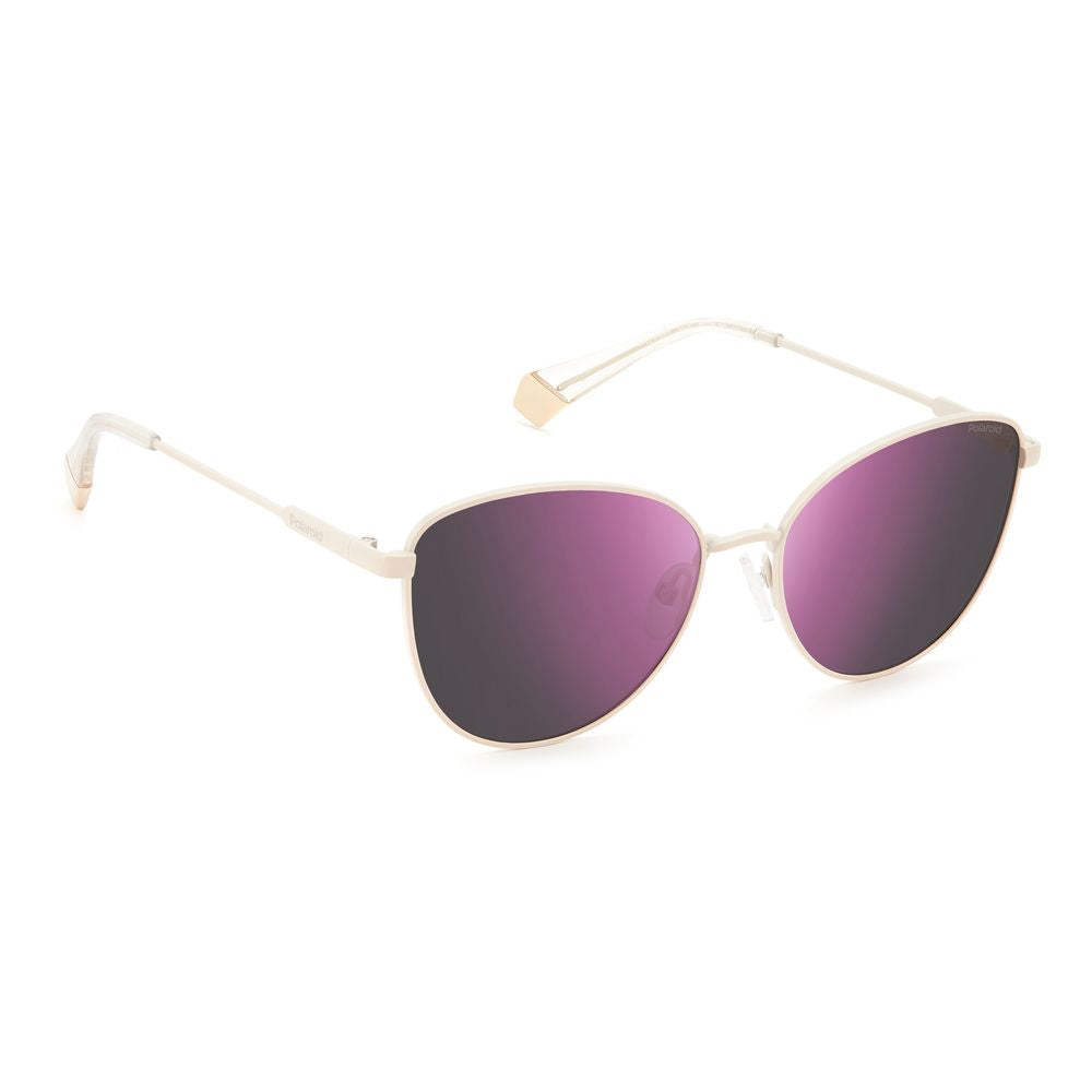 Polaroid Beige Stainless Steel Sunglasses
