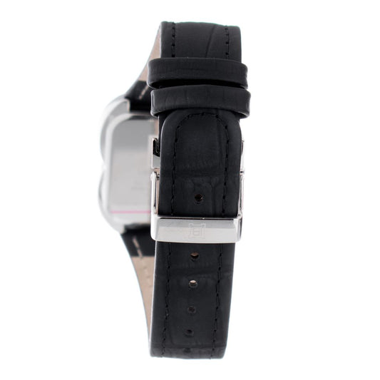 Laura Biagiotti Black Leather Dress Watch