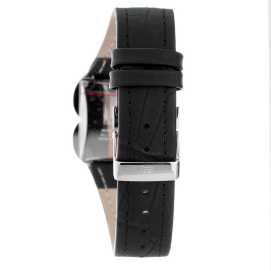 Laura Biagiotti Black Leather Dress Watch