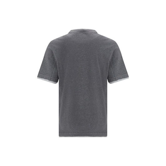 Brunello Cucinelli Gray Cotton T-Shirt