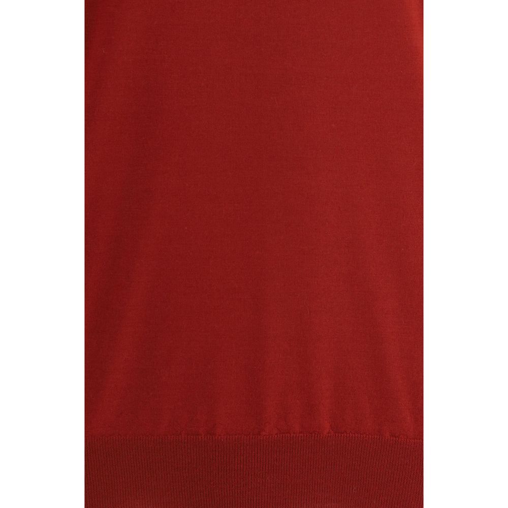 Brunello Cucinelli Red Fleece Wool Sweatshirt