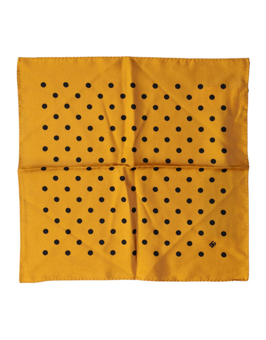 Dolce & Gabbana Orange Polka Dot Square Handkerchief Scarf