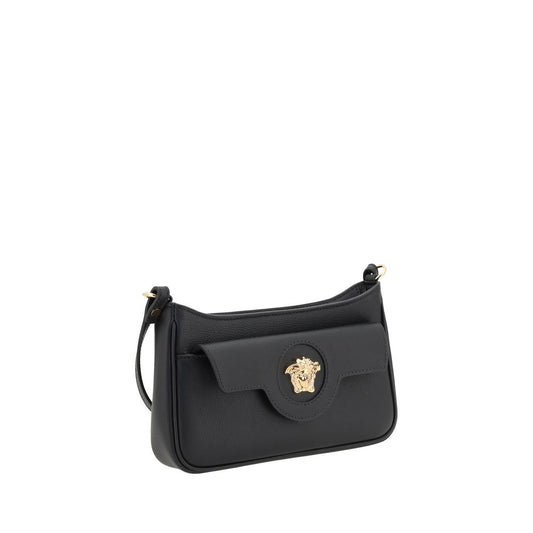 Versace Black Calf Leather Bos Taurus Shoulder Bag