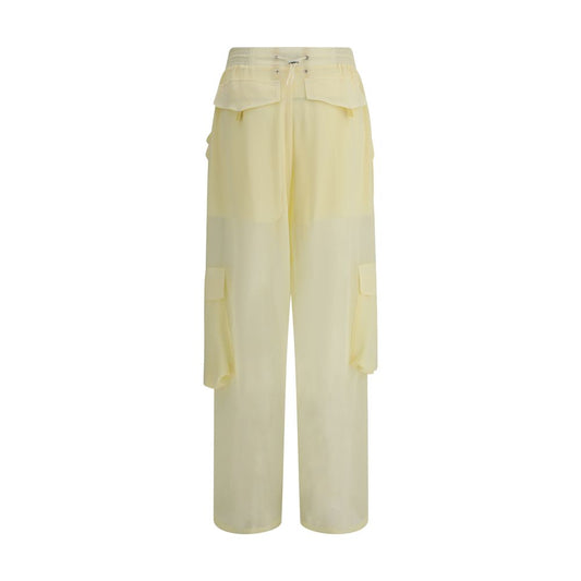 PINKO Yellow Polyester Cargo Pants