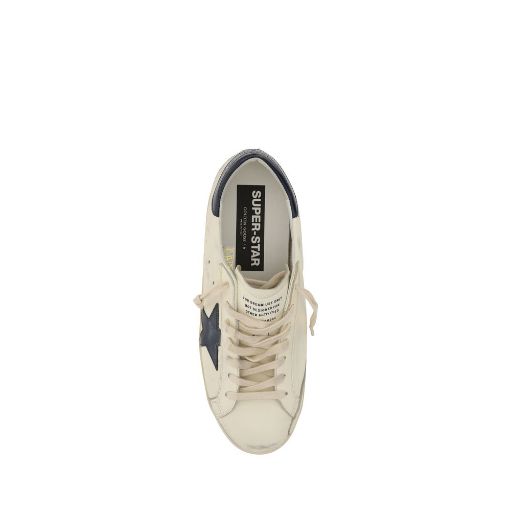 Golden Goose White Goatskin Low Top Sneakers