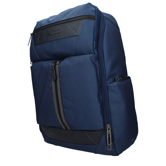 Piquadro Blue Fabric Backpack