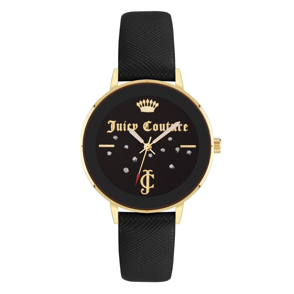 Juicy Couture Black Plastic Dress Watch