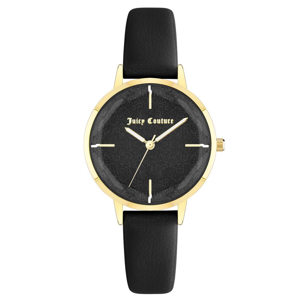 Juicy Couture Black Plastic Dress Watch