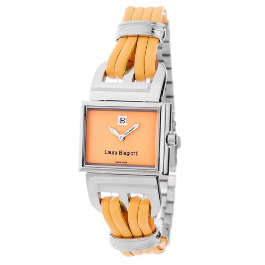 Laura Biagiotti Orange Leather Lining Dress Watch