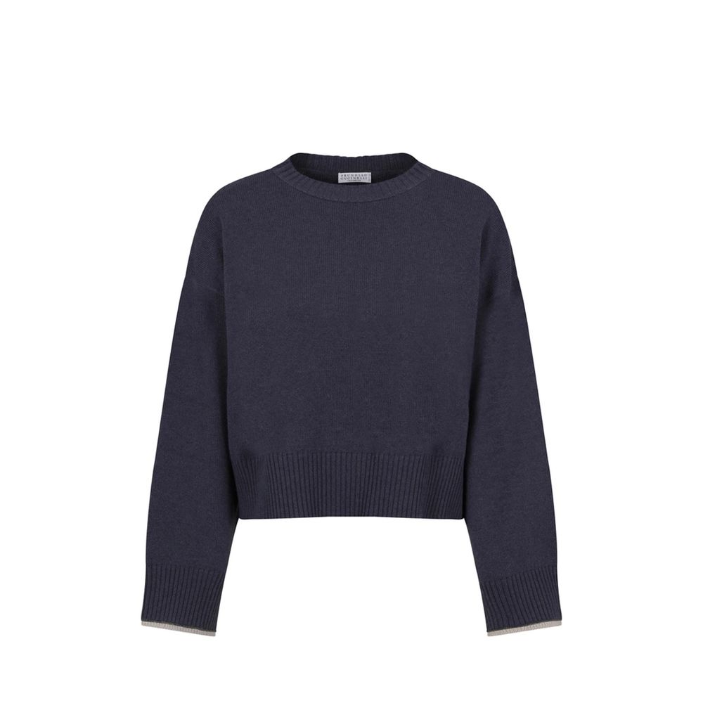 Brunello Cucinelli Blue Cashmere Sweater