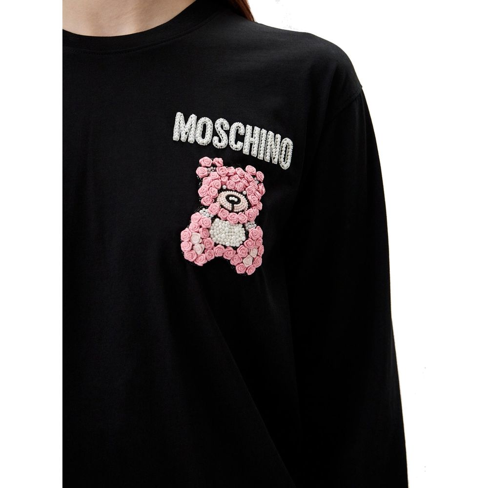 Moschino Couture Black Cotton T-Shirt