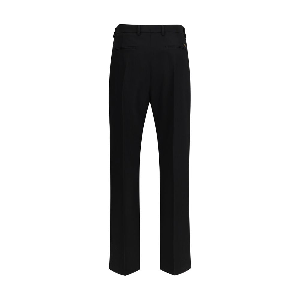 Valentino Black Fleece Wool Dress Pants