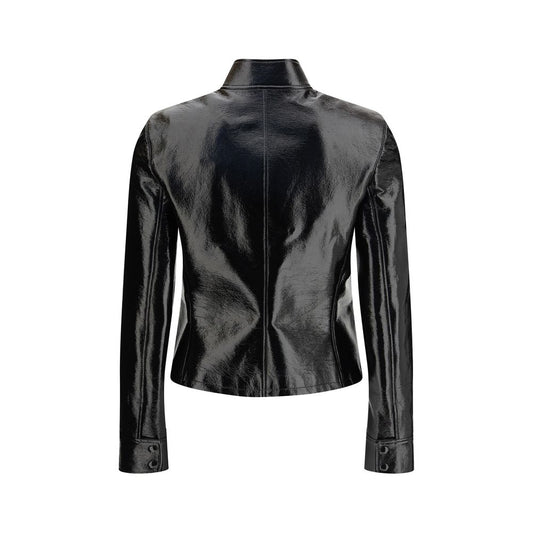 Courrèges Black Cotton Full-Length Jacket