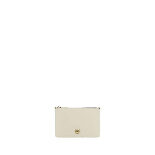 PINKO Beige Calf Leather Bos Taurus Shoulder Bag