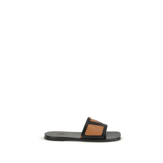 Valentino Garavani Black Goatskin Sandals