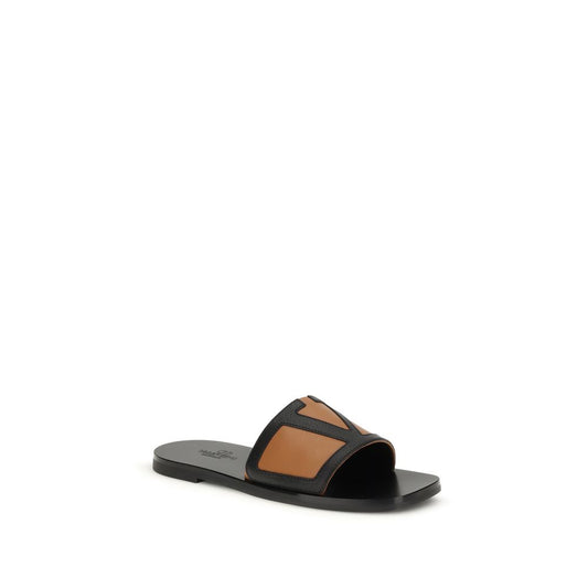 Valentino Garavani Black Goatskin Sandals