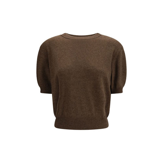 Lisa Yang Brown Fleece Wool T-Shirt