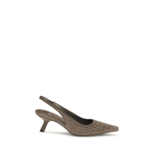 Brunello Cucinelli Brown Leather Pumps
