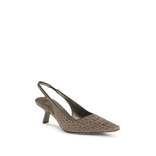 Brunello Cucinelli Brown Leather Pumps