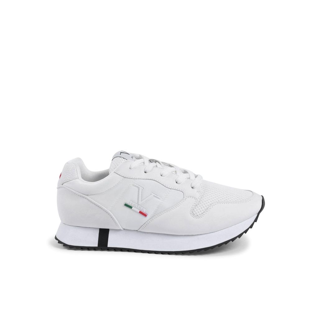 19V69 Italia White Artificial Leather Athletic Sneakers