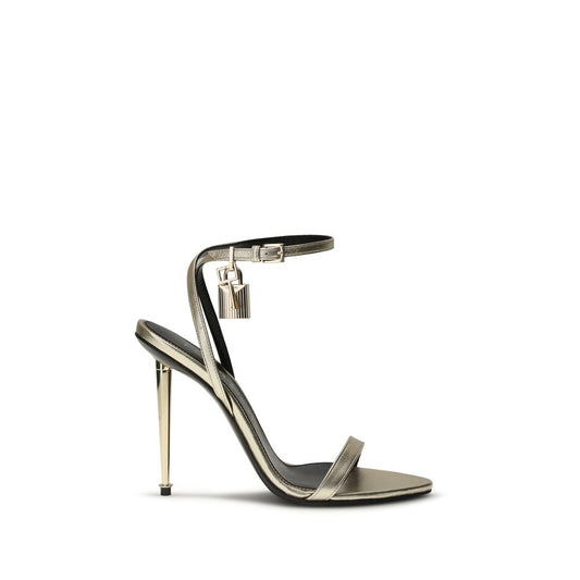 Tom Ford Gold Goatskin Stiletto Heel Sandals