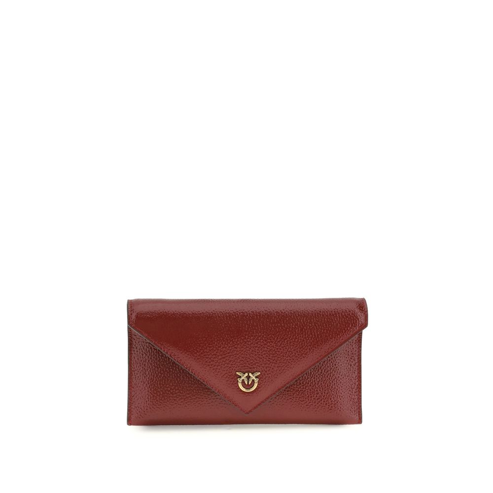 PINKO Bordeaux Calf Leather Bos Taurus Handbag