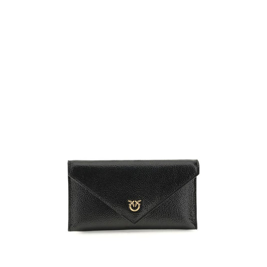 PINKO Black Calf Leather Bos Taurus Handbag