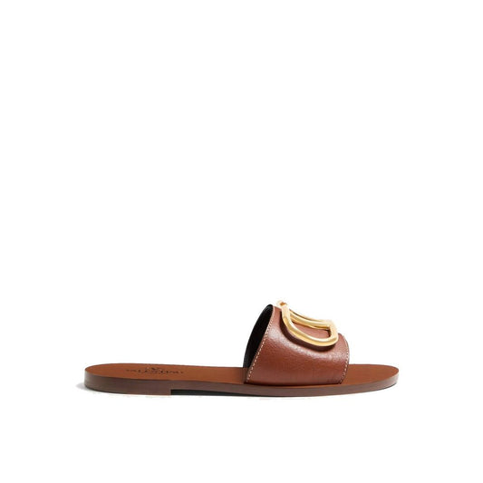Valentino Garavani Brown Calfskin Sandals