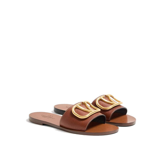 Valentino Garavani Brown Calfskin Sandals