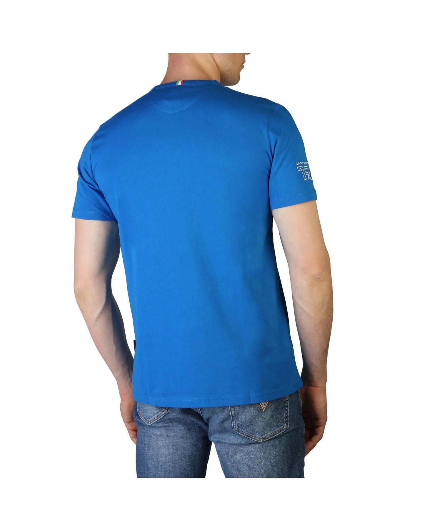 Lamborghini Blue Cotton T-Shirt
