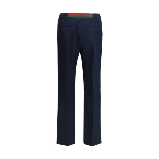 Gucci Blue Polyester Casual Pants