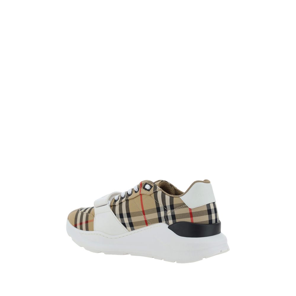 Burberry Beige Cotton Chunky Sneakers