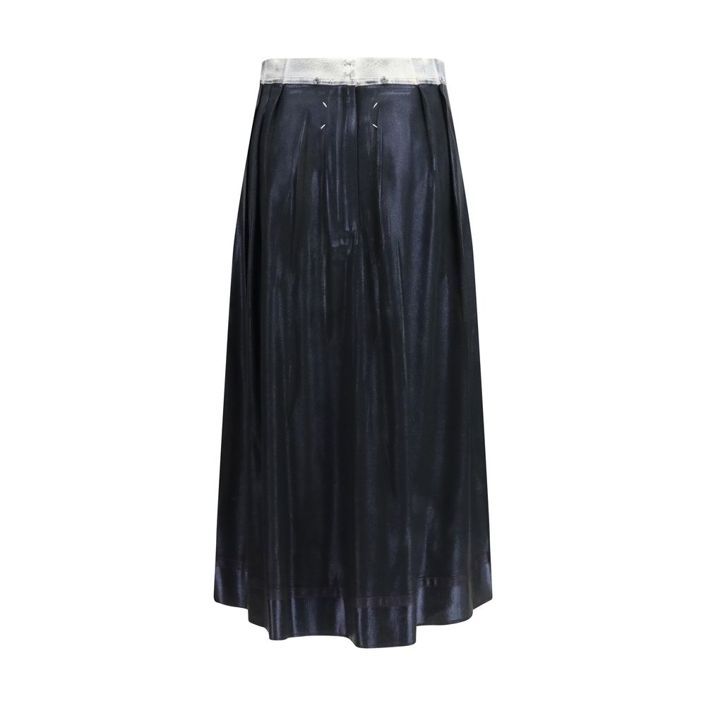 Maison Margiela Blue Acetate Midi Skirt