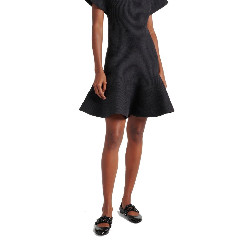 Alaïa Black Calfskin Ballet Flats