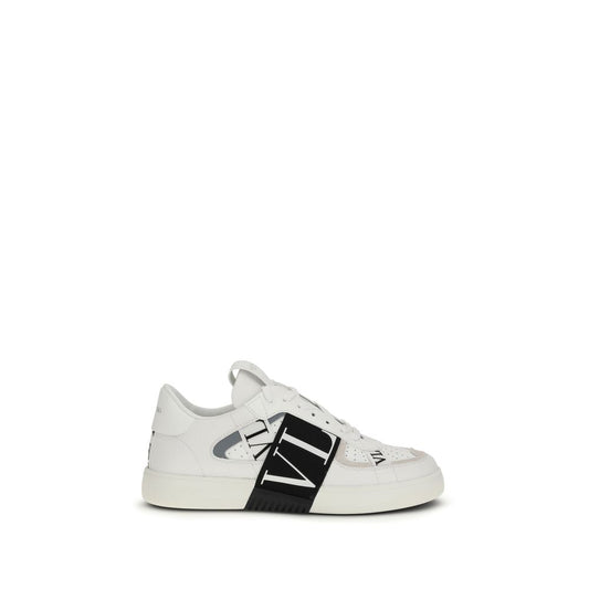 Valentino Garavani White Calf Leather Bos Taurus Low Top Sneakers