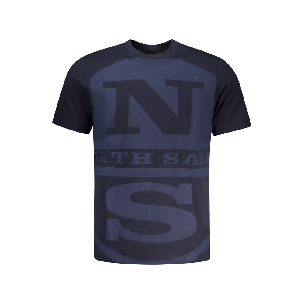 North Sails Blu Cotton Men T-Shirt