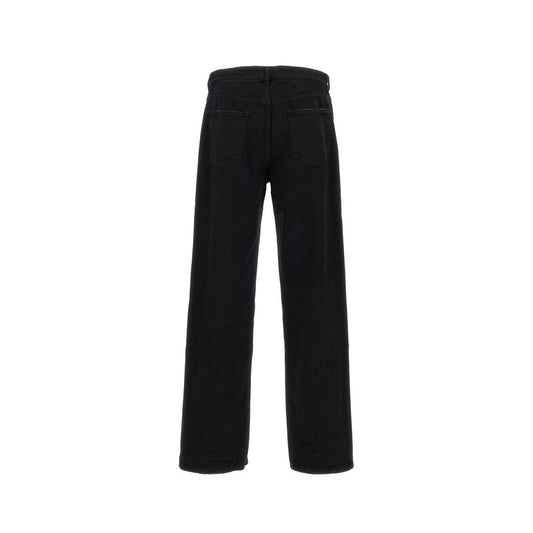 Saint Laurent Black Cotton Relaxed Fit Jeans