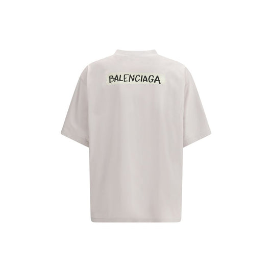 Balenciaga White Cotton T-Shirt