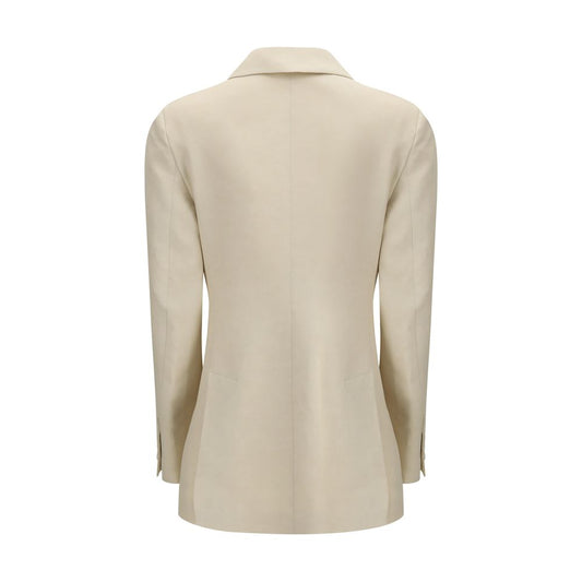 P.A.R.O.S.H. Cream Cotton Blazer