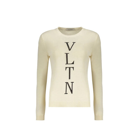 Valentino Beige Cotton Sweater