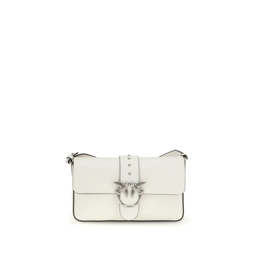 PINKO White Leather Shoulder Bag