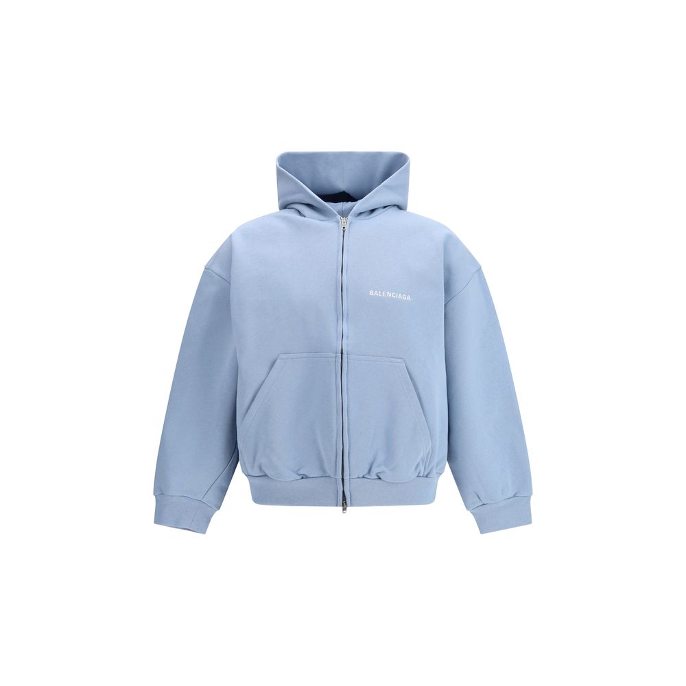 Balenciaga Blue Cotton Sweatshirt