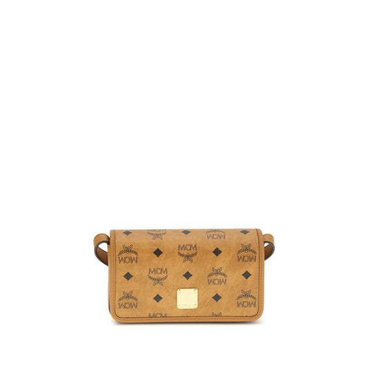 MCM Beige Fabric Shoulder Bag