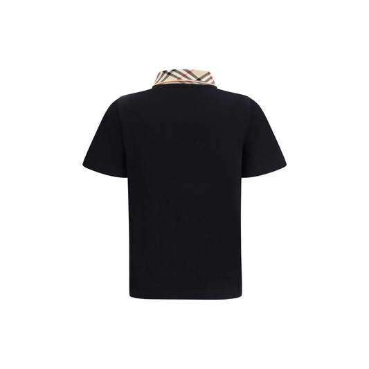 Burberry Black Cotton Polo Shirt